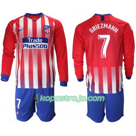 Billiga Fotbollströjor Atlético Madrid Griezmann 7 Barn Hemma tröja 2018/19 Långärmad